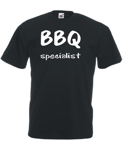 Mijncadeautje Unisex T-shirt zwart (maat M) BBQ Specialist