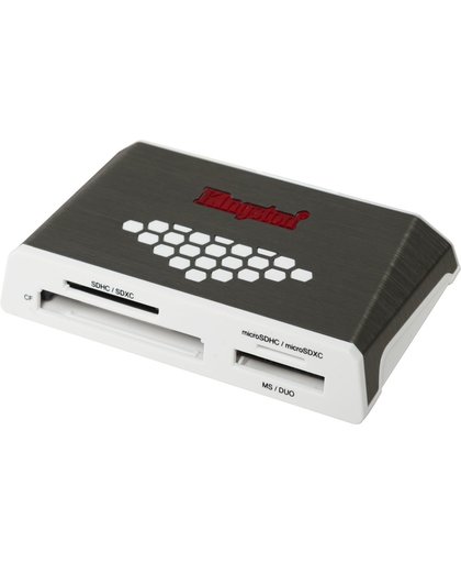 Kingston Technology USB 3.0 High-Speed Media Reader geheugenkaartlezer Grijs, Wit
