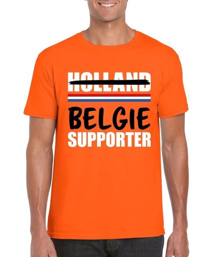 Oranje Belgie shirt voor teleurgestelde Holland supporters - Rode duivels supporter t-shirt S