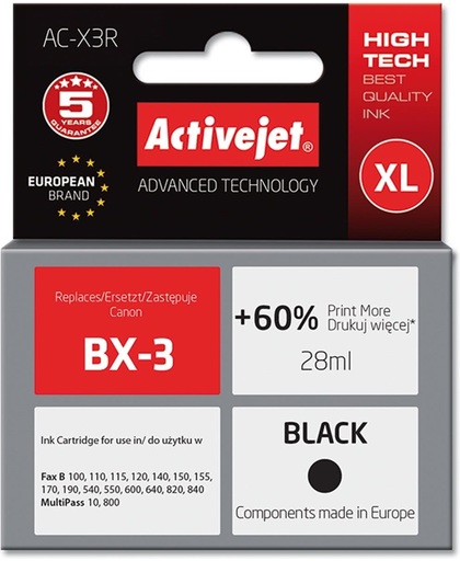 ActiveJet AC-X3 28ml Zwart inktcartridge