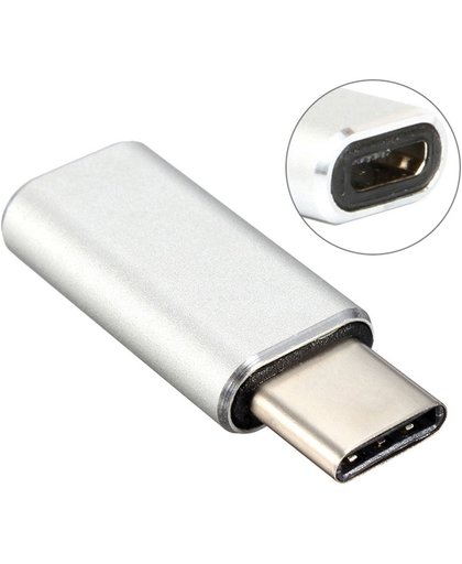 Aluminum Micro USB to USB 3.1 Type-c Converter Adapter voor Nokia N1, MacBook 12 inch, Xiaomi Mi 4C, Letv(zilver)