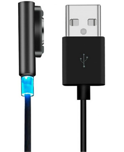 Magnetische USB laadkabel voor Sony Xperia Z3 Compact Zwart Opladen