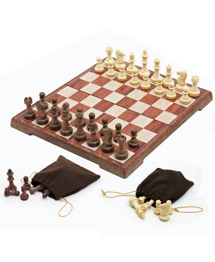 Original Old School Chessboard | Prachtig Schaakbord Met Karaktervolle Pionnen