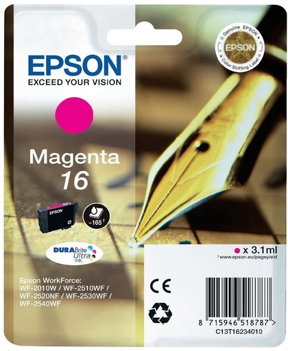 Epson Singlepack Magenta 16 DURABrite Ultra Ink inktcartridge