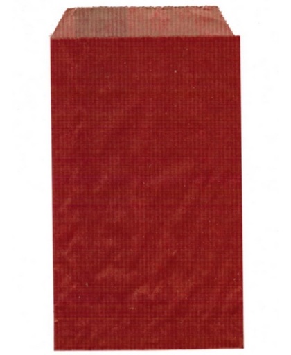 Papieren zakjes 10x16 cm rood 50 stuks