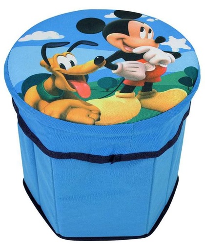 Mickey Mouse opberg zitpoef (27x27x27cm)Mickey Mouse