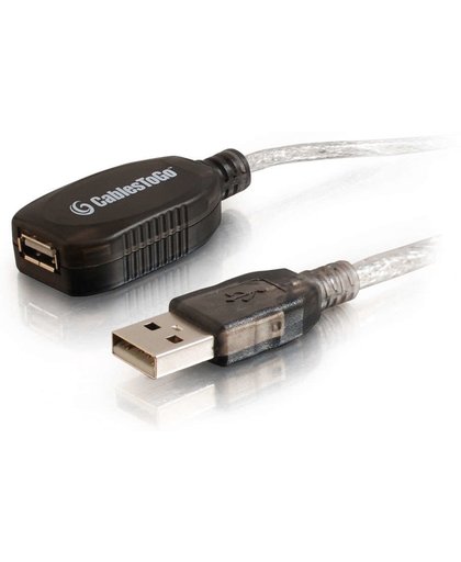 C2G 5m USB A M/FM Cable USB-kabel Mannelijk Vrouwelijk Transparant