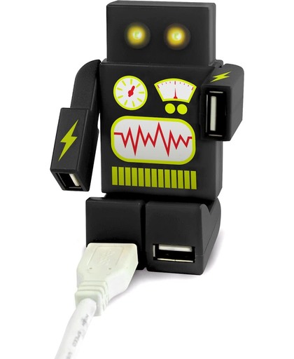 Mustard Desktop USB Verdeler - RoboHub 2000 - Zwart