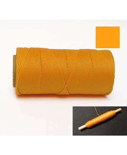 Macrame Koord - Waxed Polyester Cord - GEEL / SCHOOLBUS YELLOW - Klos 914 cm - 1mm dik