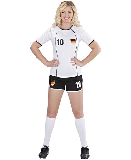 Duitse voetbal supporter outfit voor vrouwen  - Verkleedkleding - Medium
