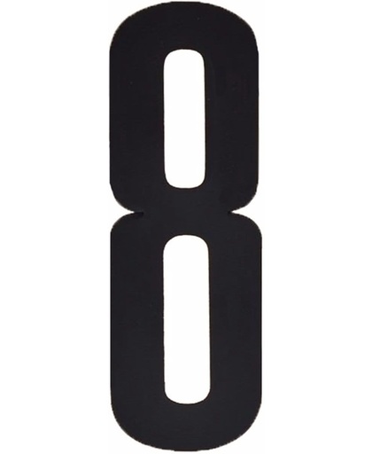 Cijfer sticker 8 zwart 10 cm - klikocijfers / losse plakcijfers