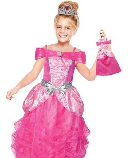 Barbie Heart Prinses & Mini Me 8-10 jaar- verkleedkostuum - maat 128/134