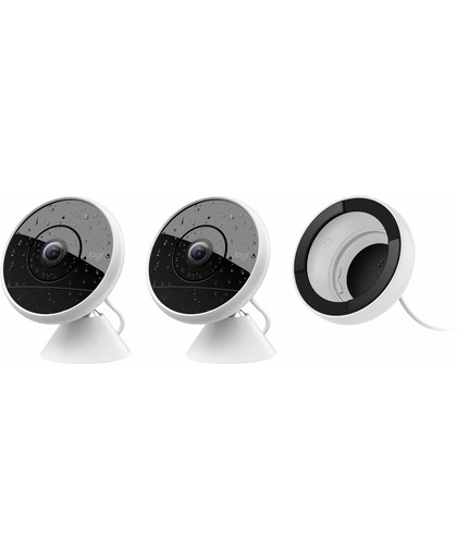 Logitech CIRCLE 2 CCTV security camera Binnen Bolvormig Zwart, Wit