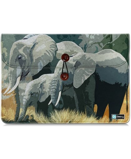 Sleevy 11,6" vilt laptophoes olifanten