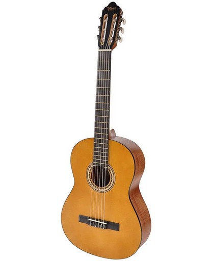 Linkshandige klassieke gitaar Valencia VC204LNT incl. draagtas