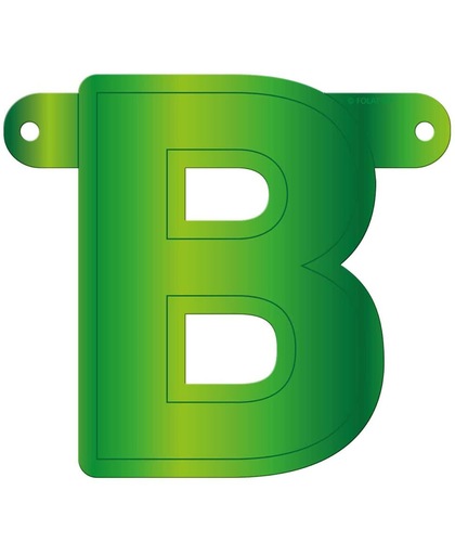 Lime Groene Banner Letter B