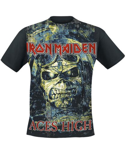 Iron Maiden Aces High T-shirt zwart