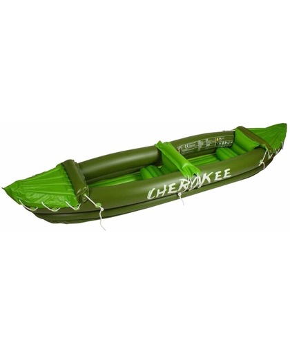 Groene opblaasbare kano