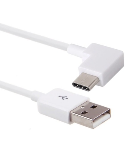 Coretek USB-C naar USB kabel haaks - USB2.0 / wit - 2 meter