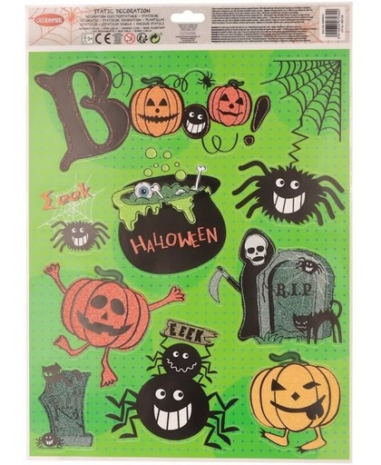 Halloween - Halloween raamdecoratie stickervel groen