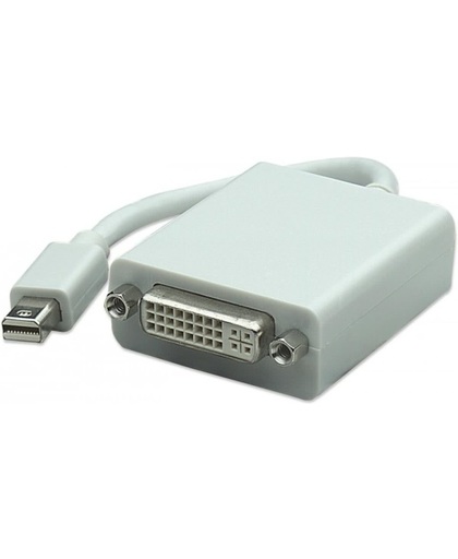 Techly Mini DisplayPort - DVI-I M/F Mini DisplayPort DVI-I Wit kabeladapter/verloopstukje