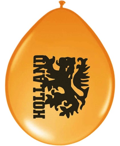 Ballonnen 23cm oranje leeuw 8 stuks