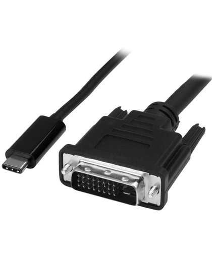StarTech.com USB-C naar DVI kabel 2 m 1920x1200 zwart
