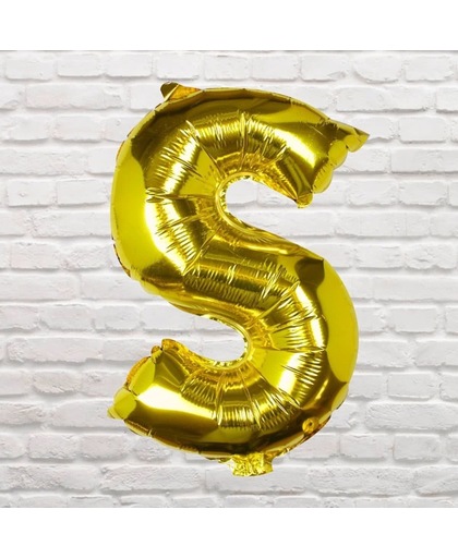 Balloon - Gold Foil Letter - S
