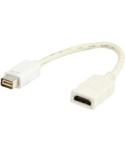 Dolphix - Mini DVI naar HDMI kabel - 15CM - Wit