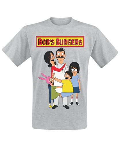 Bob&apos;s Burgers Logo T-shirt grijs gemêleerd