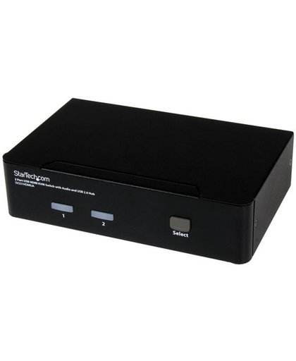 StarTech.com 2-poort USB HDMI met Audio en USB 2.0-hub KVM-switch