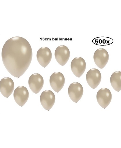 500x Mini ballon metallic zilver 5 inch(13cm)