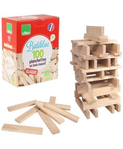 batiblok classic 100 planken in hout naturel