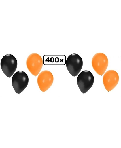 Halloween 400x Ballonnen zwart/oranje