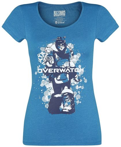 Overwatch It&apos;s Gonne Be Mei Girls shirt blauw gemêleerd