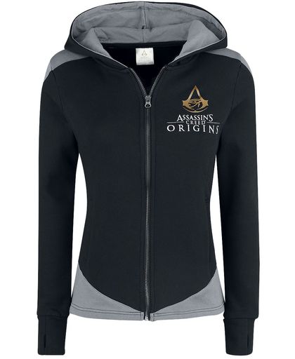 Assassin&apos;s Creed Origins - Symbol Girls vest met capuchon zwart-grijs