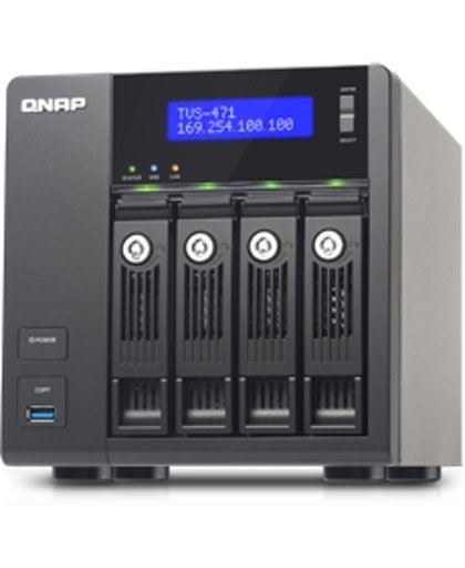 QNAP TVS-471-I3-4G data-opslag-server Ethernet LAN Toren Zwart NAS