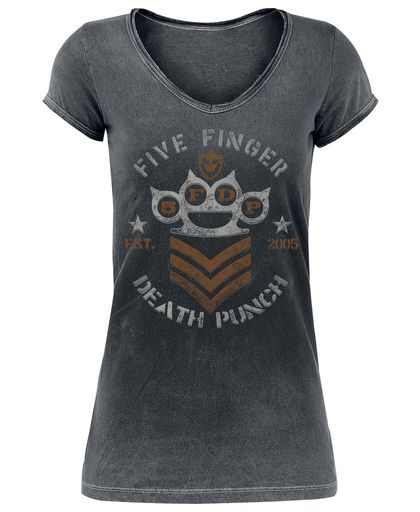 Five Finger Death Punch Chevron Girls shirt donkergrijs