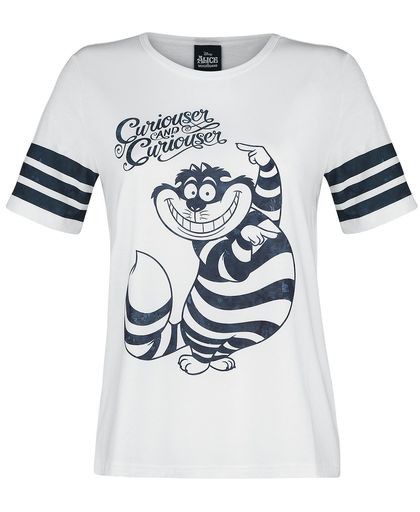 Alice in Wonderland Cheshire Cat - Curiouser Girls shirt wit