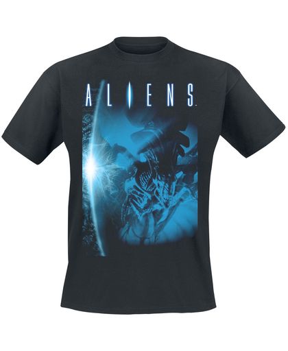Alien Blue T-shirt zwart