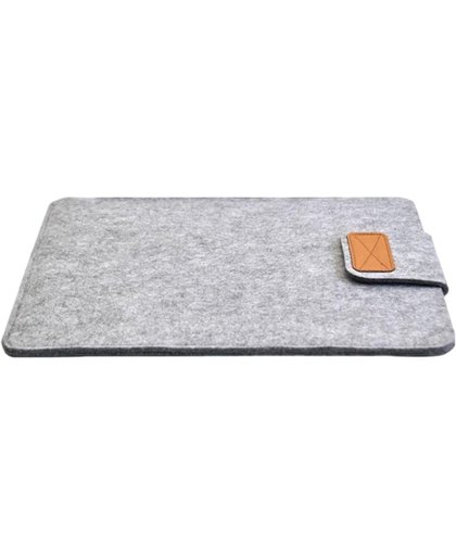 Laptop & Apple Macbook Air / Pro (Retina) 13 Inch Vilten Stevige Sleeve - 13.4" Case - Bescherming Cover Hoes - Licht Grijs