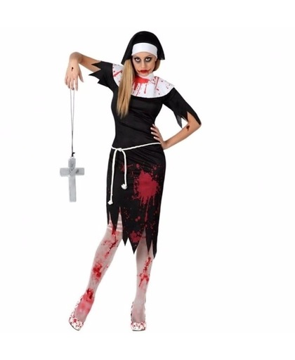 Halloween - Halloween zombie non kostuum voor dames - horror verkleedjurk 38 (m)