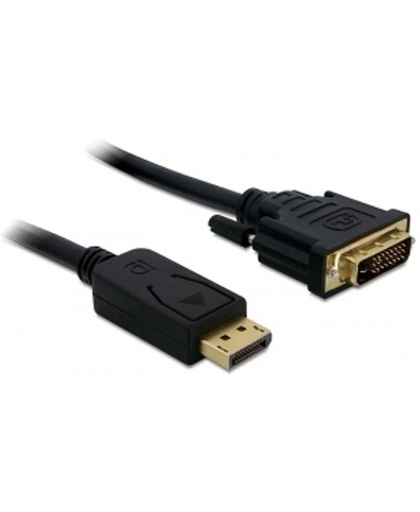 Delock - DisplayPort naar DVI Beeldscherm Kabel - zwart - 2 meter