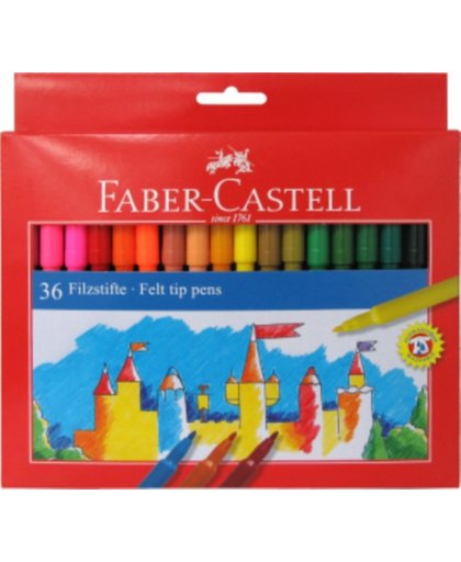 Viltstiften Faber Castell 36 stuks karton etui