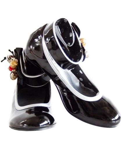 Spaanse Prinsessen schoenen zwart lak maat 32 - binnenmaat 21 cm -