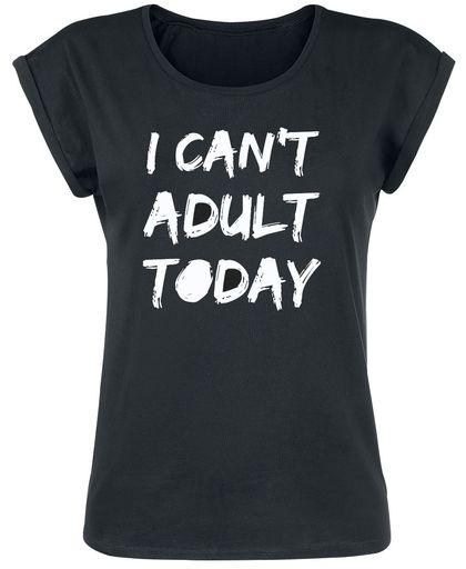 I Can`t Adult Today Girls shirt zwart