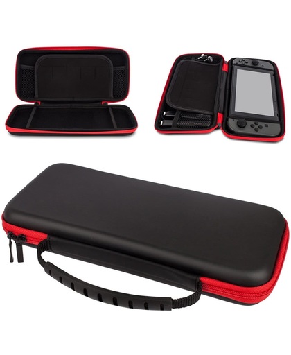 Hardcover Beschermhoes Cover Case Voor Nintendo Switch Console - Hoes Protector Tavel Tas - Zwart
