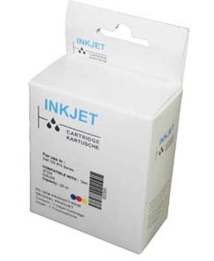 Toners-kopen.nl Dell JF333 kleur  alternatief - compatible inkt cartridge voor Dell 725 Jf333 kleur wit Label