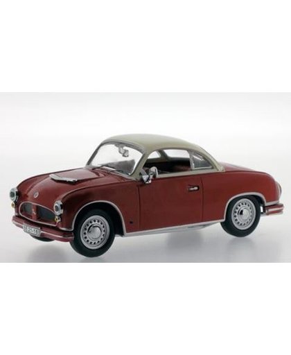AWZ P70 Coupe 1958 1:43 IST Models Rood / Wit IST042