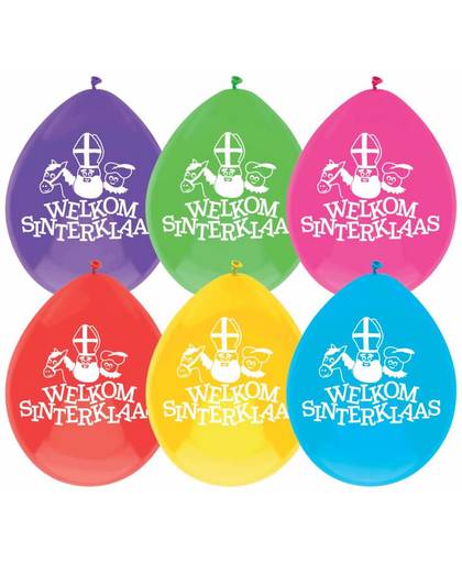 Sinterklaas Ballonnen Welkom 25 cm 10 stuks